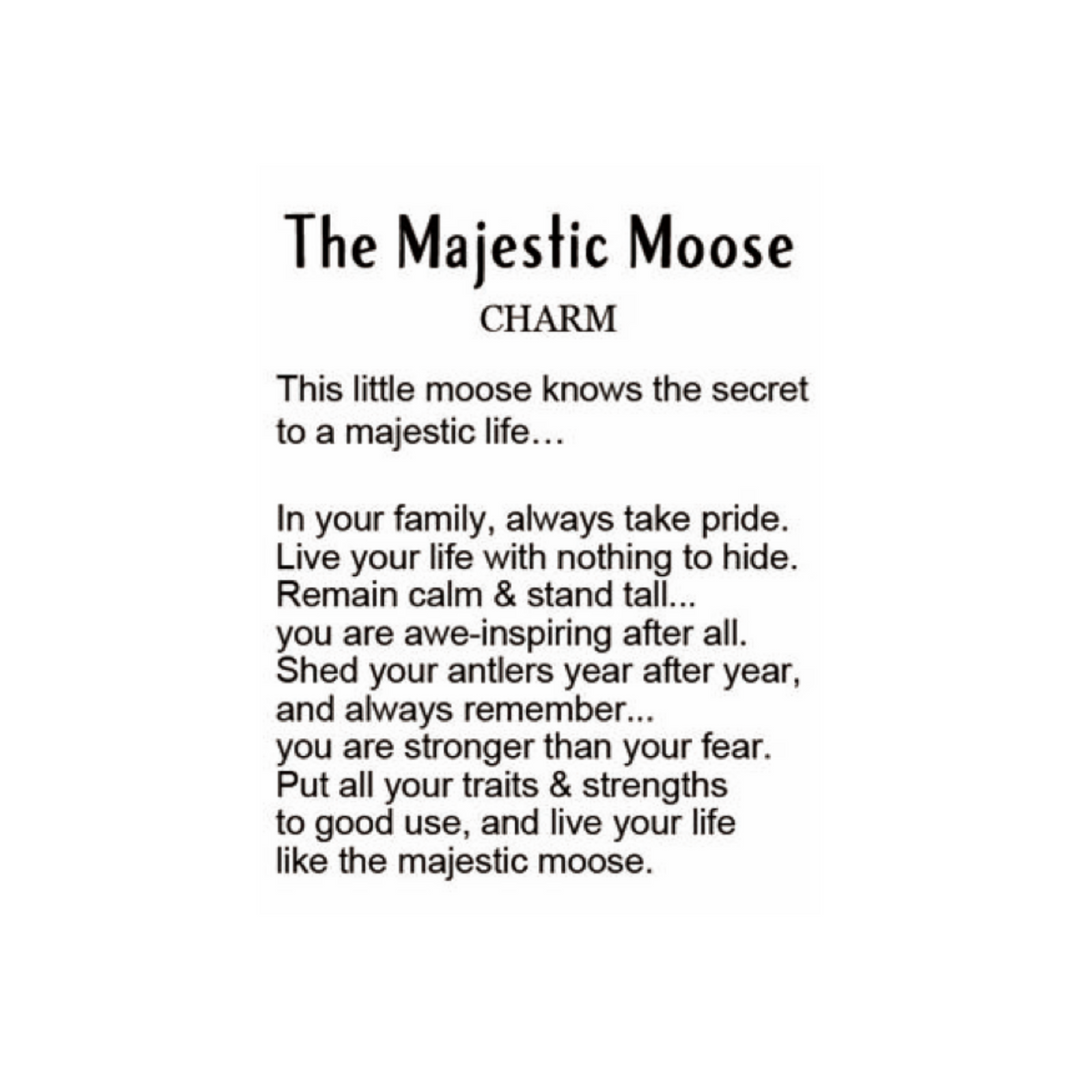 Miniature Majestic Moose Charm