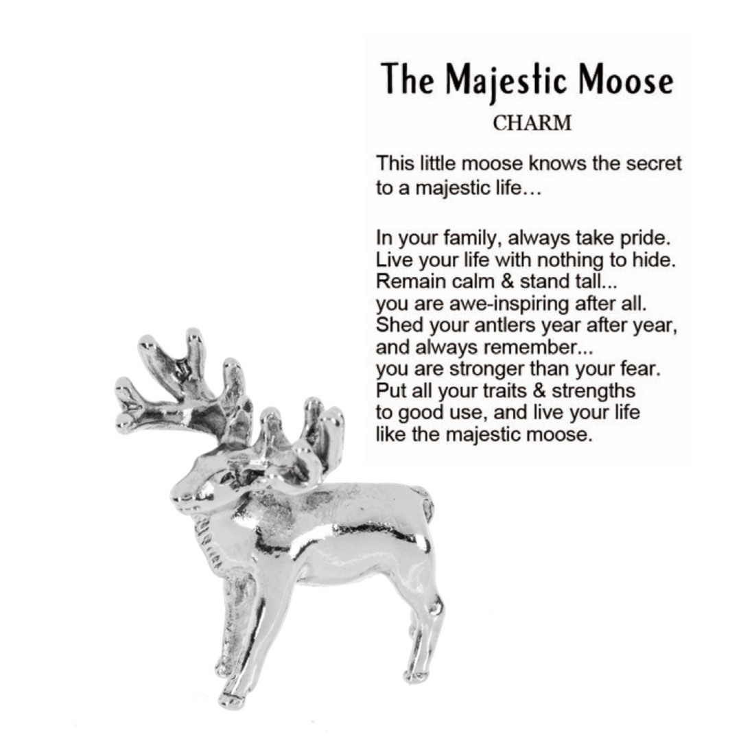 Miniature Majestic Moose Charm
