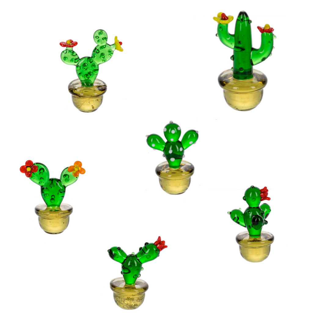 Mini Glass Cactus Charm