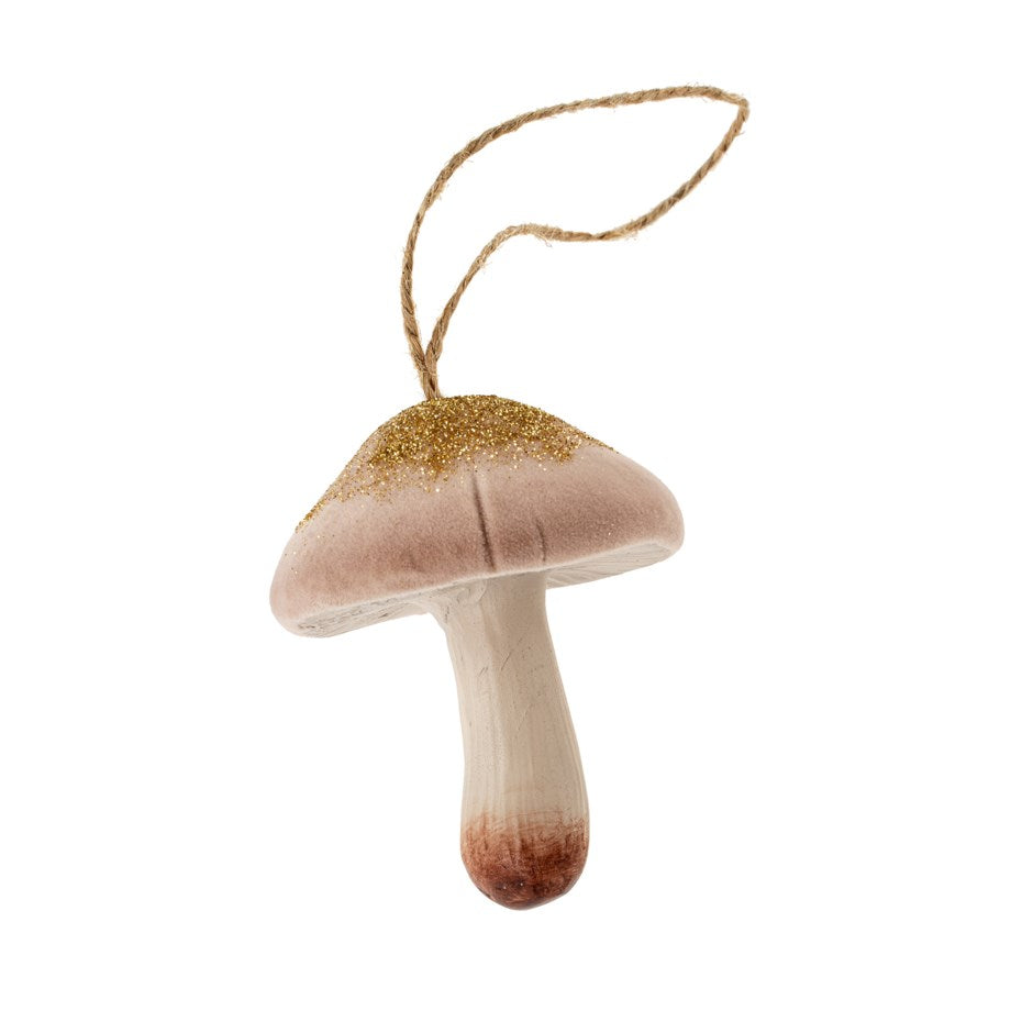 Dusty Pink Mushroom Ornament