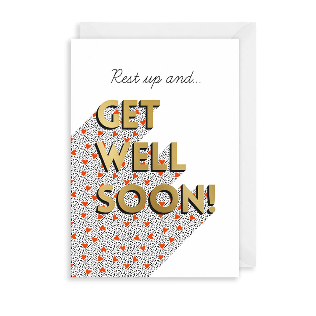 Get Well Soon! Gold Foil Greeting Card