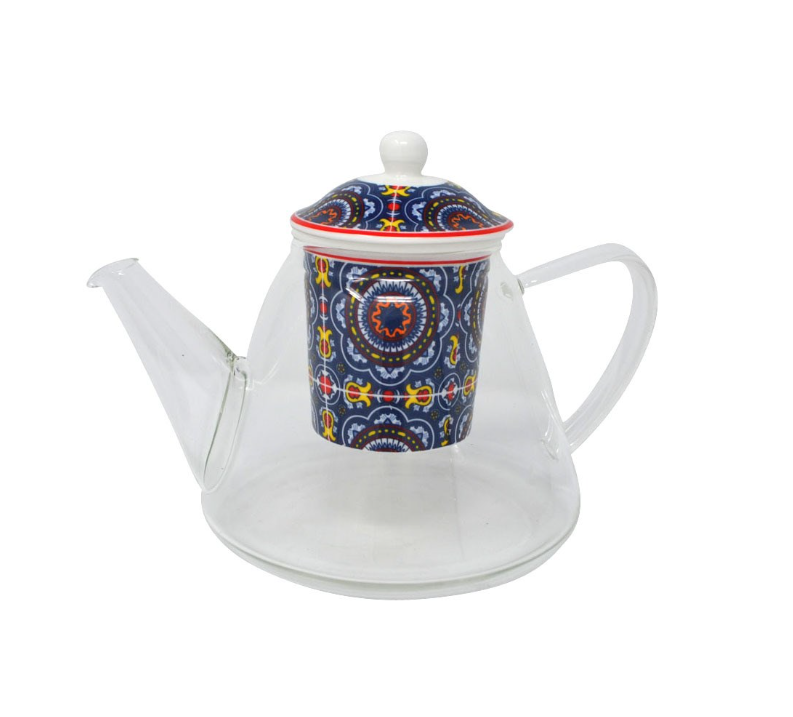 Boho Teapot & Removable Infuser | Multi-colour Mosaic