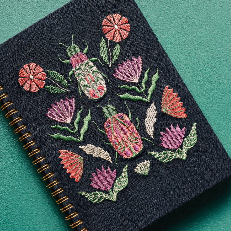 Embroidered Ringed Notebook | Amulet