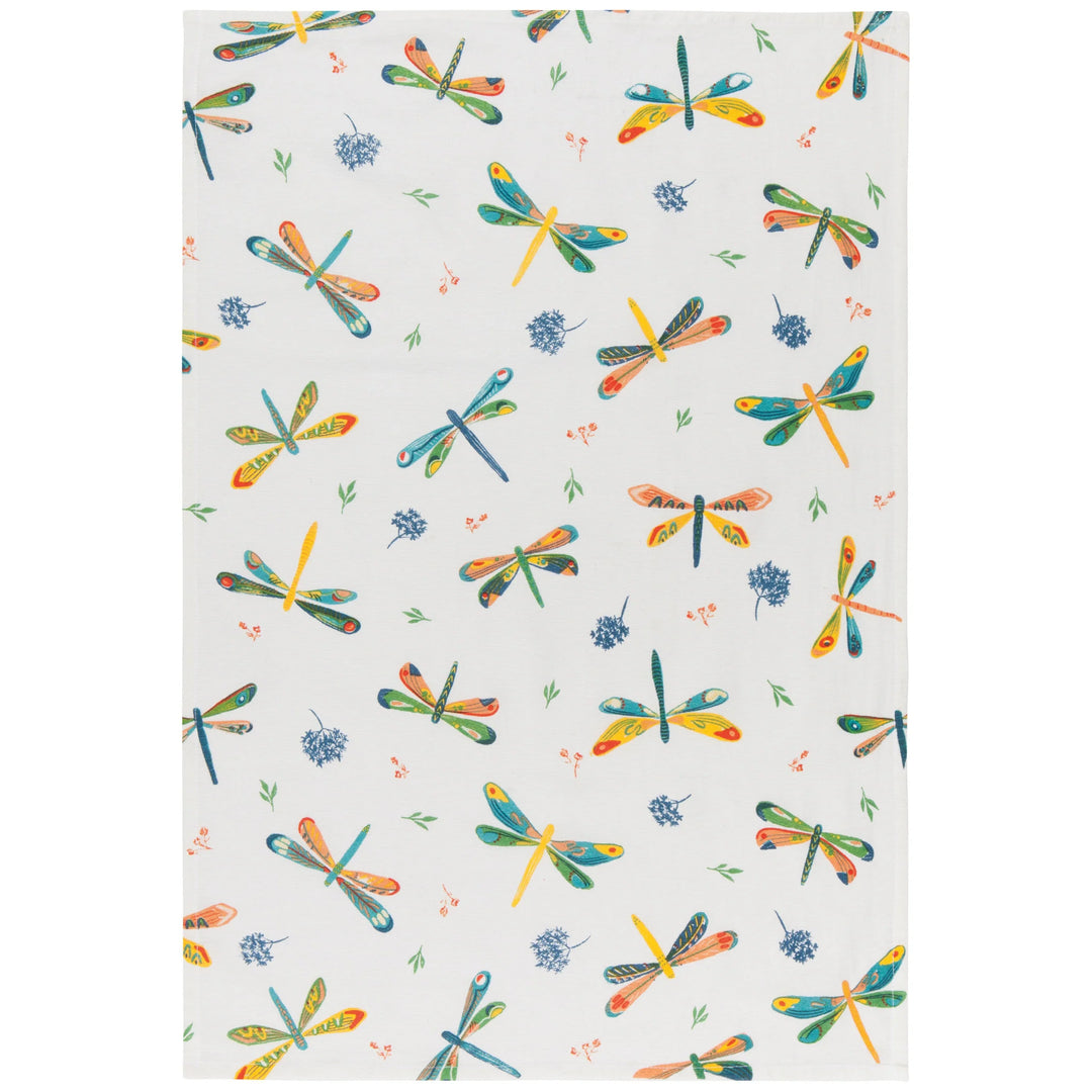 Multi Colour Dragonfly Tea Towel
