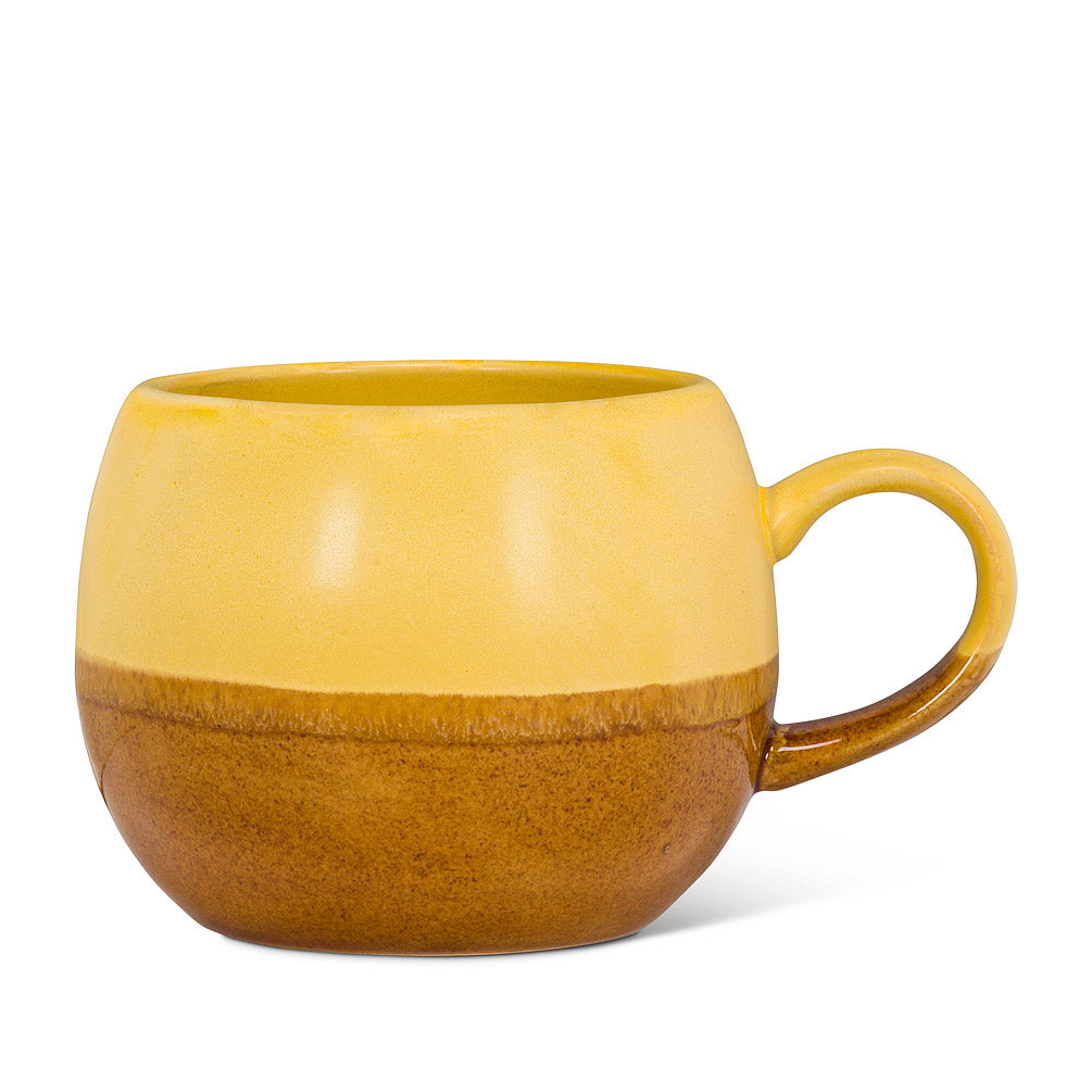 Yellow & Brown Ball Mug
