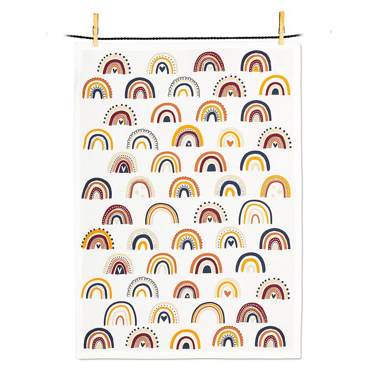 Boho Rainbow Cotton Tea Towel