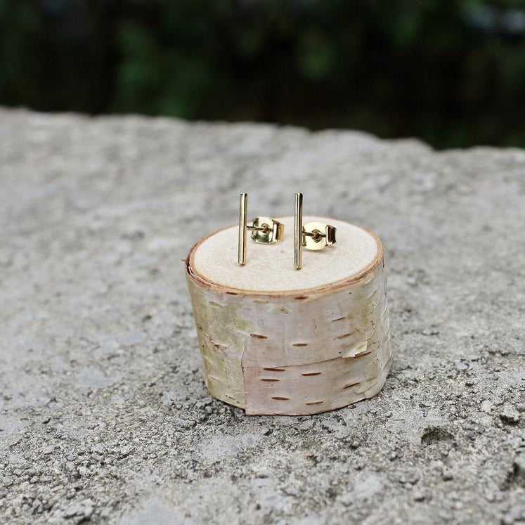 Thin bar sale stud earrings