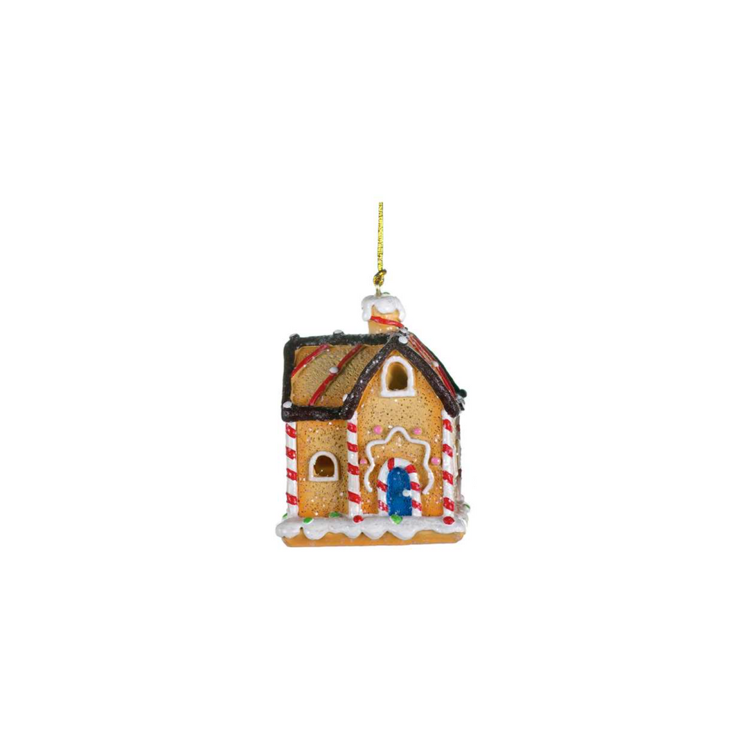 LED Gingerbread House Ornament | Blue Door