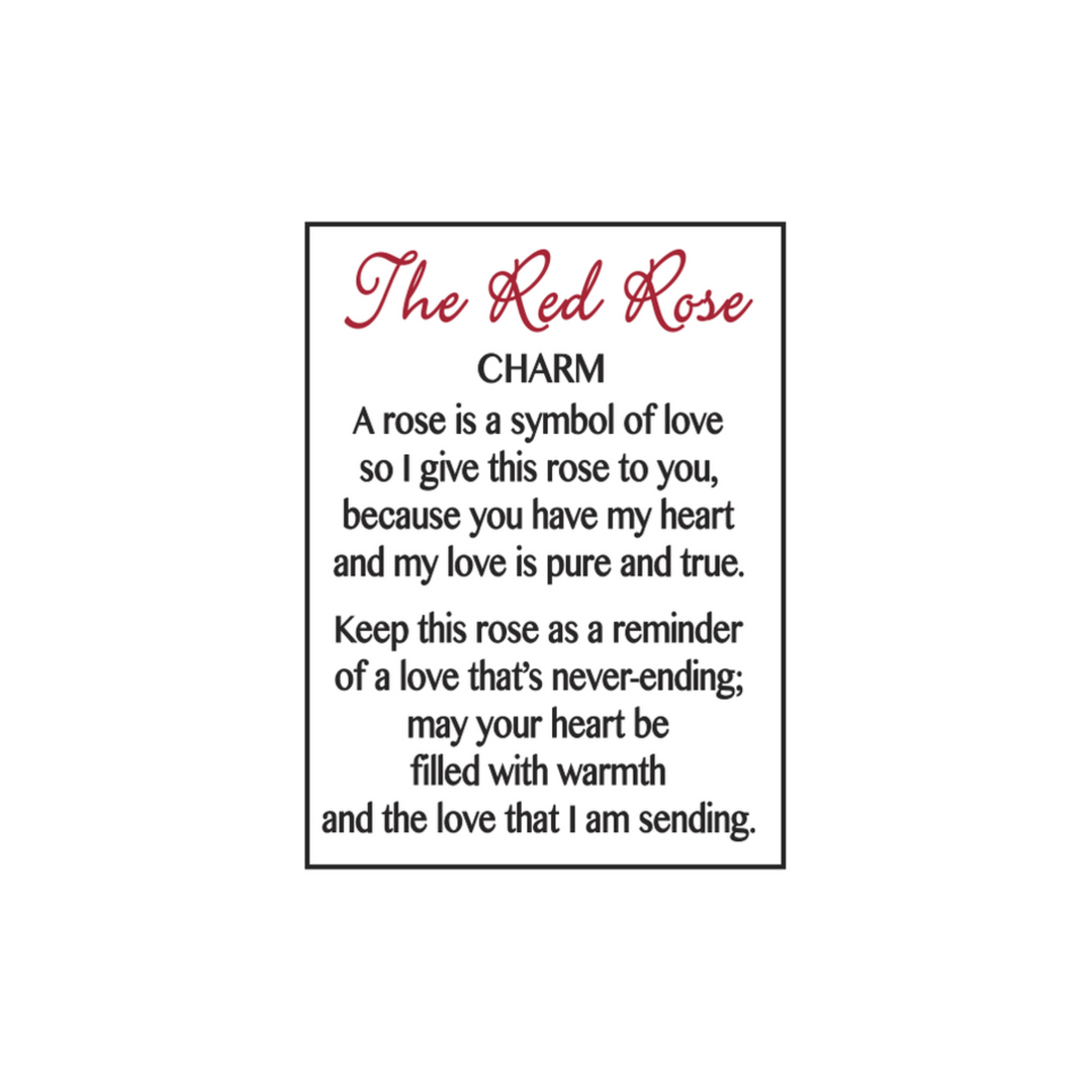 Miniature Red Rose Charm