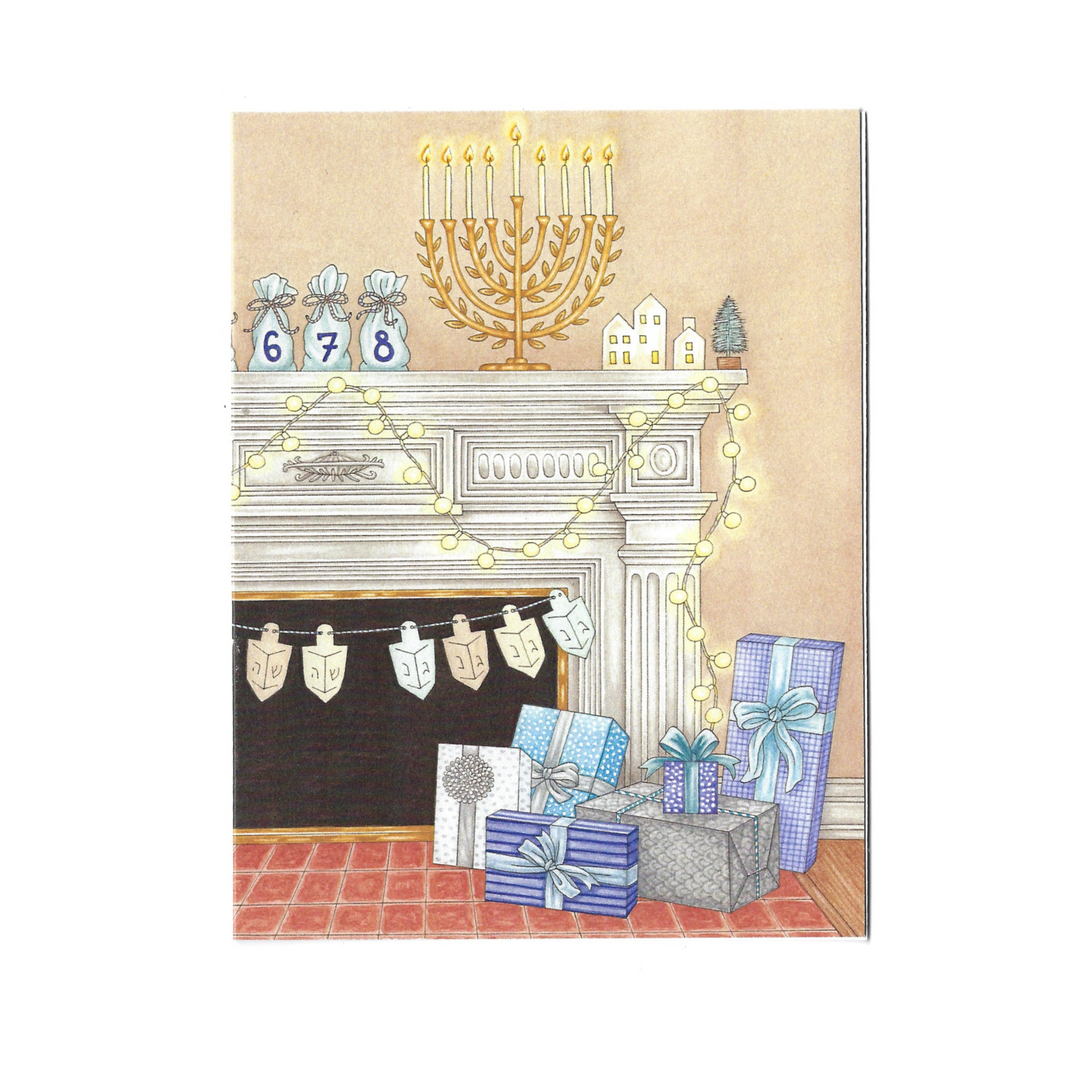 Hanukkah Hearth Greeting Card