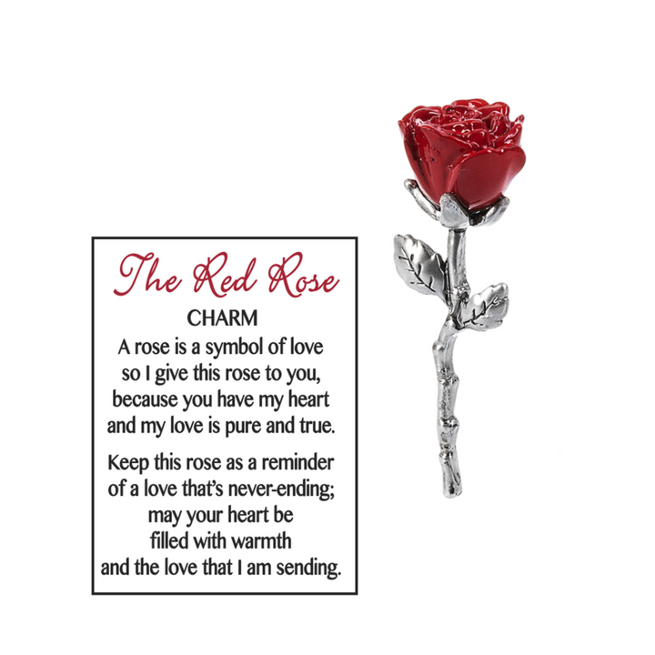 Miniature Red Rose Charm