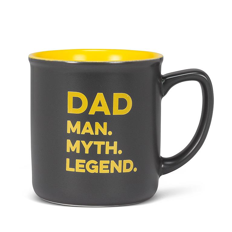 Man. Myth. Legend. DAD | Grey & Yellow Mug