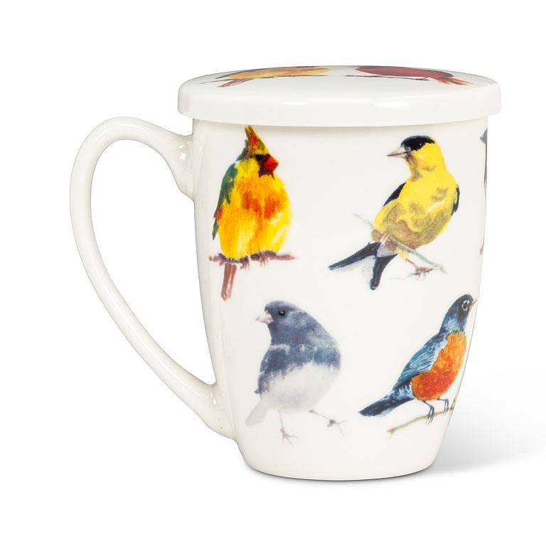 North American Birds Mug, Lid & Strainer Set