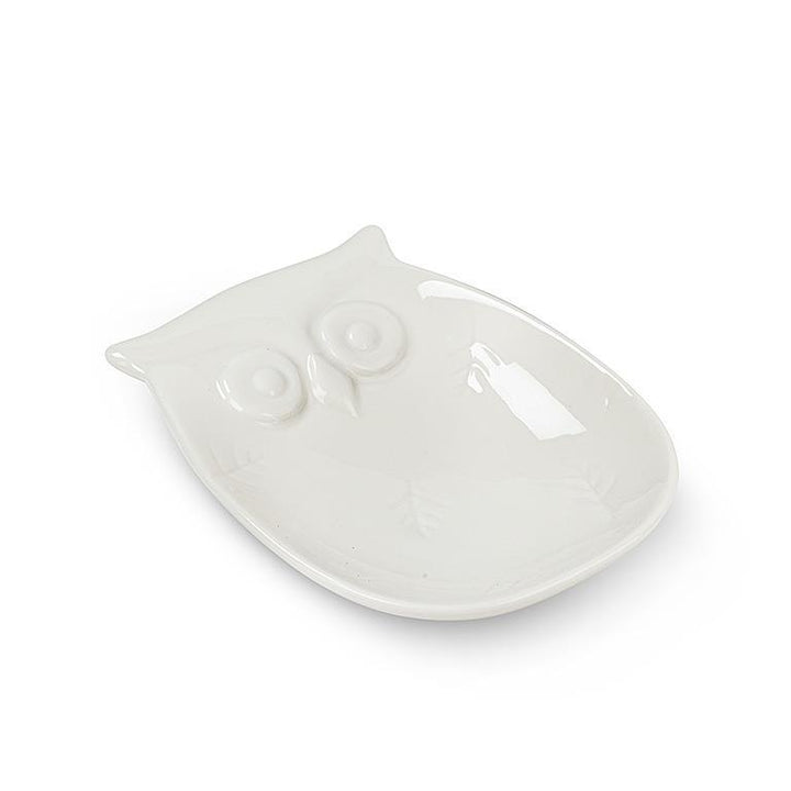 Bone China Owl Teabag / Infuser Drip Dish