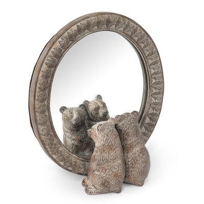 Two Bears Peeking in the Mirror