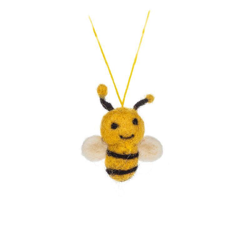 Handmade Felted Sweet Bee Ornament