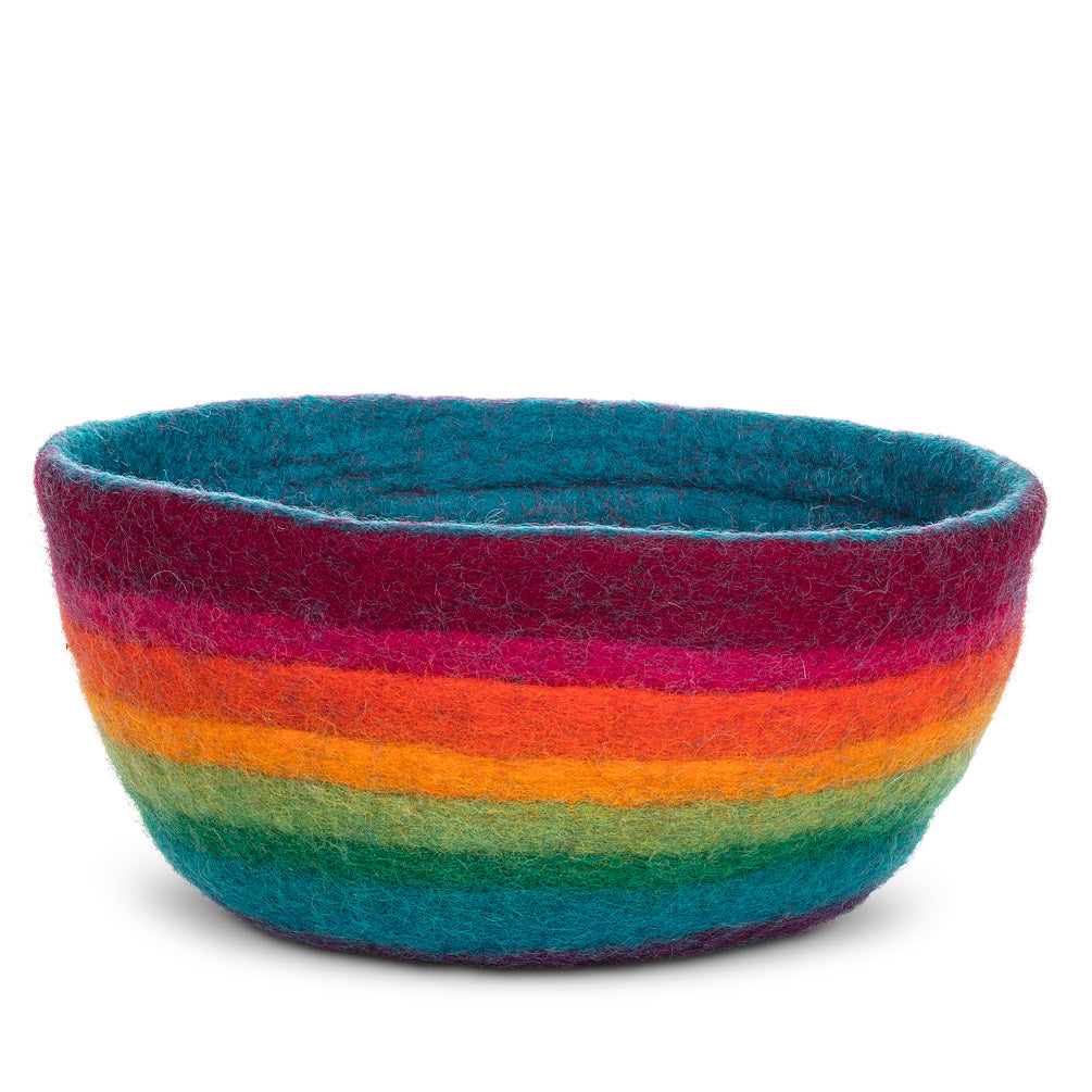 Artisanal Felt Rainbow Bowls