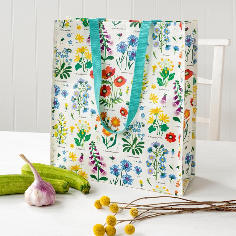 Wild Flowers Recycled Shopping Bag