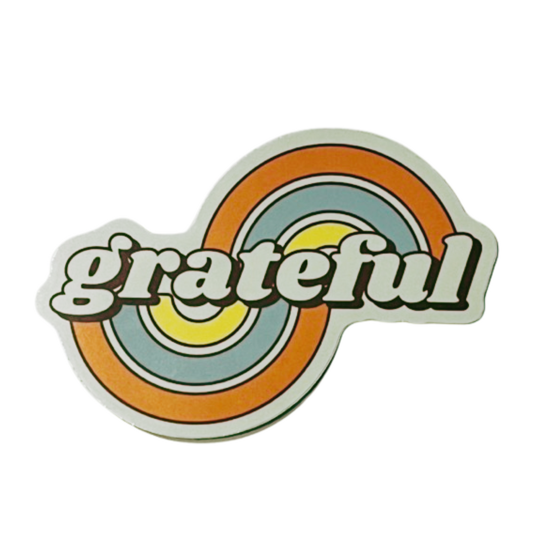 Vinyl Sticker | Vintage Arcs "grateful"