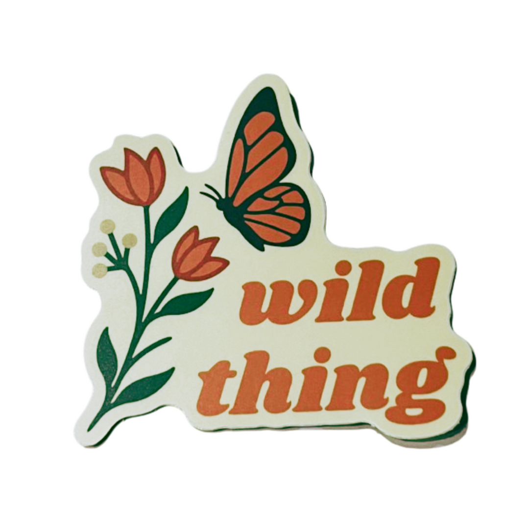 Vinyl Sticker | "Wild Thing" Monarch Landing on Blossom