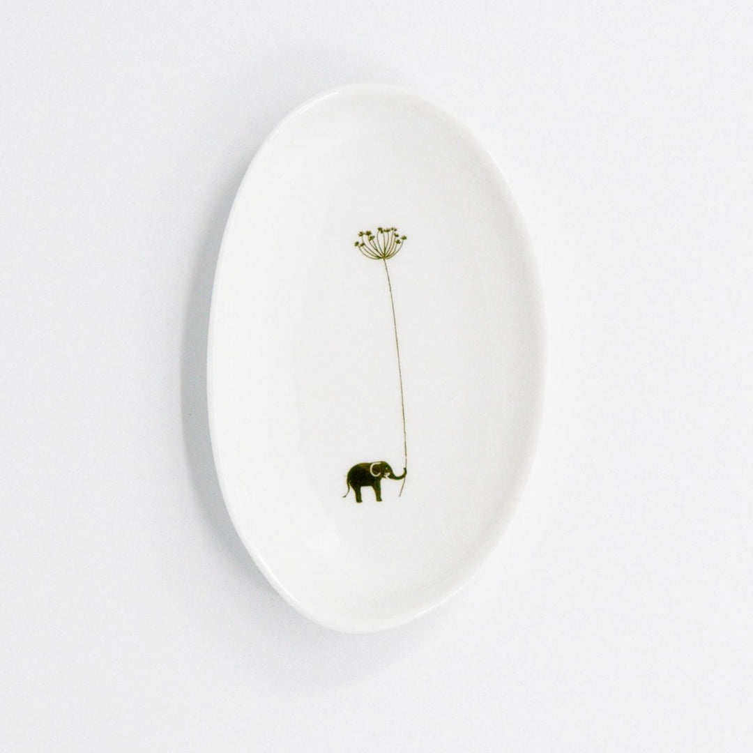 Wonderland Porcelain Dish | Elephant Flower