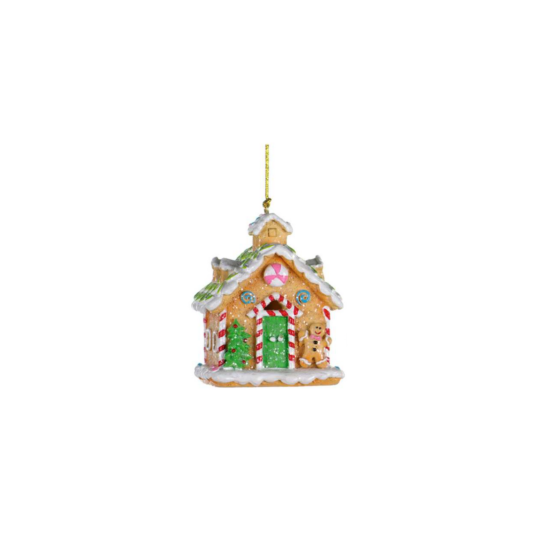 LED Gingerbread House Ornament | Green Door