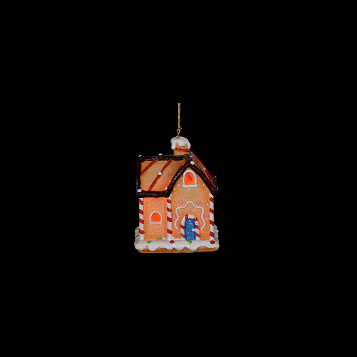 LED Gingerbread House Ornament | Blue Door