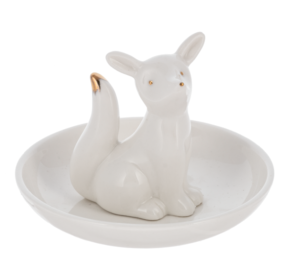 Porcelain Fox Ring Holder