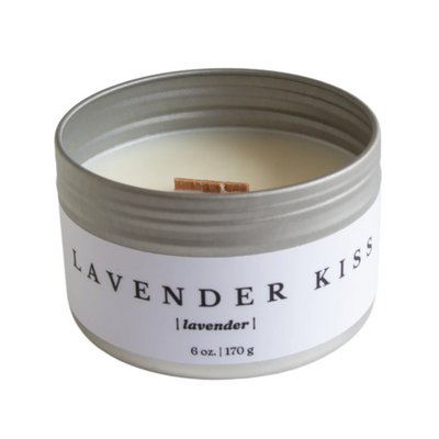 Lavender Kiss Wood Wick Travel Soy Wax Candle