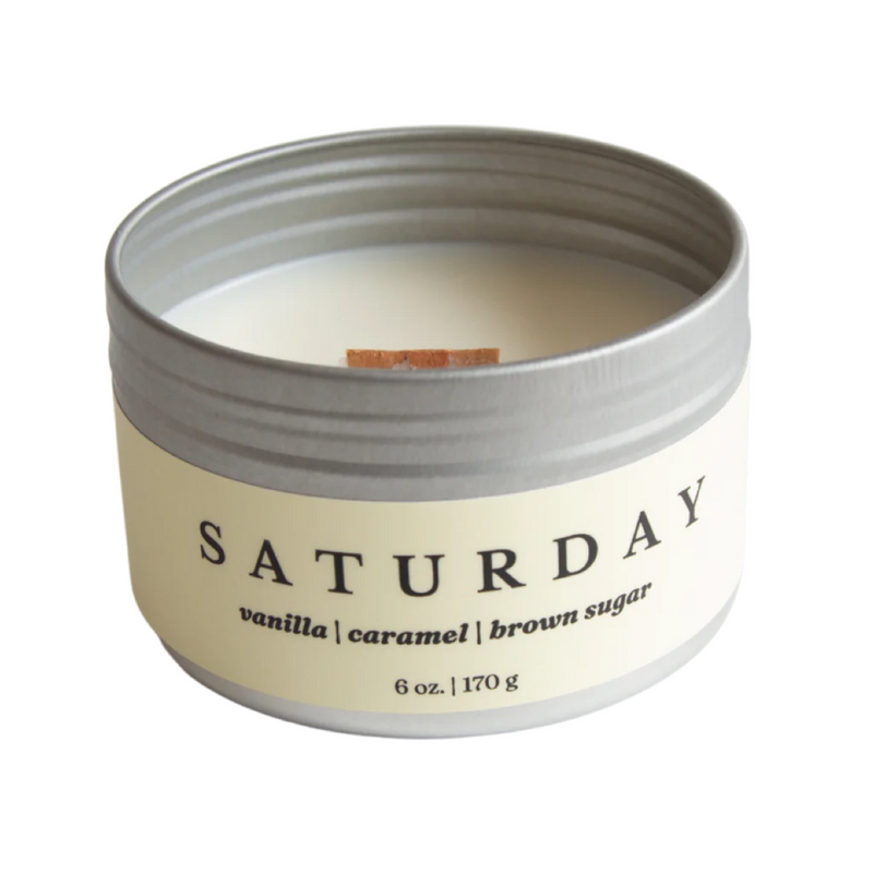 Saturday Wood Wick Travel Soy Wax Candle