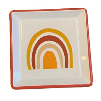 Sweet Rainbow Retro Metal Trinket Dish