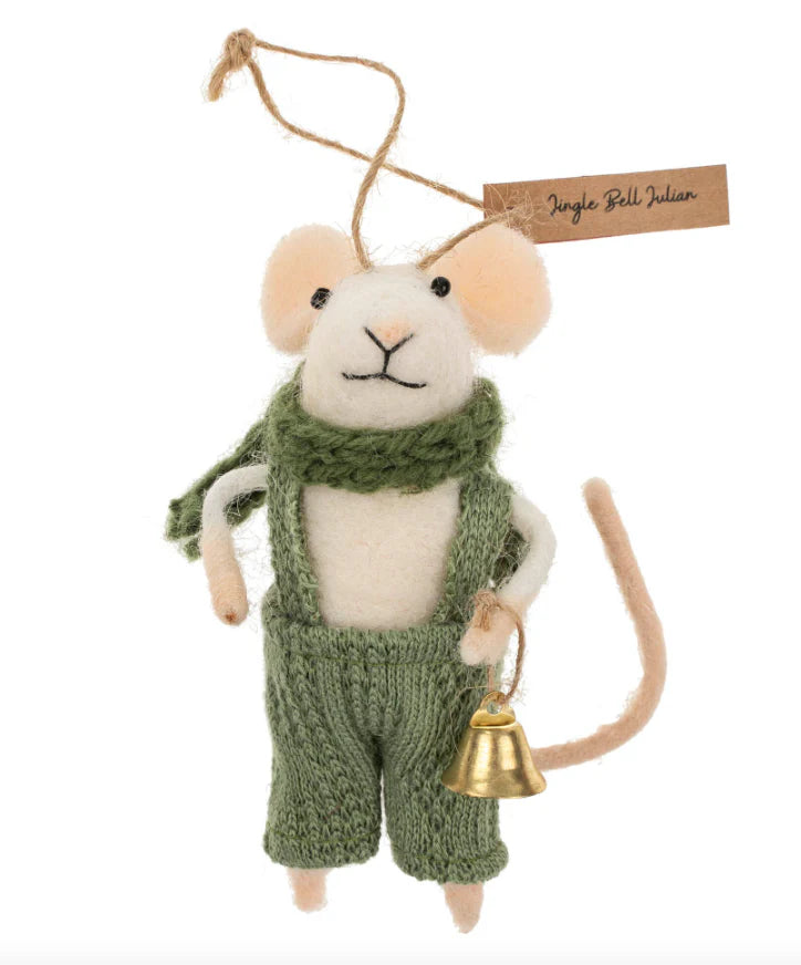 Jingle Bell Julian Mouse Ornament