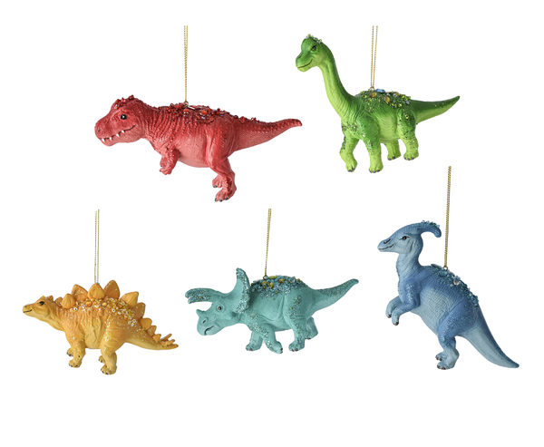 Glittery Dinosaur Ornaments