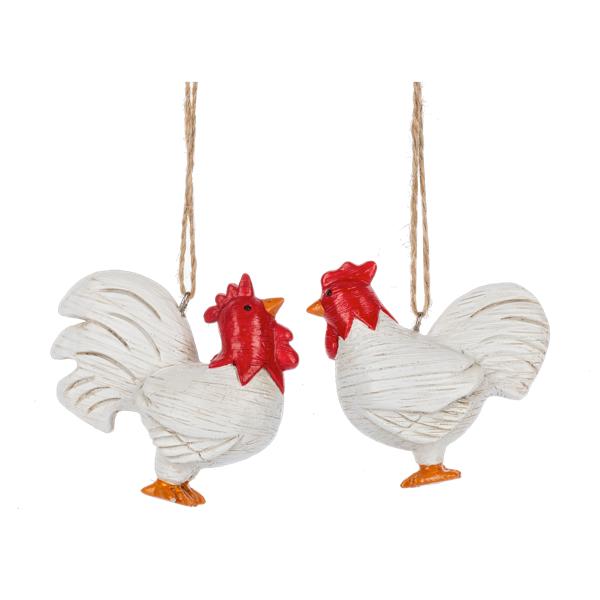 Folk Art Chicken Ornament