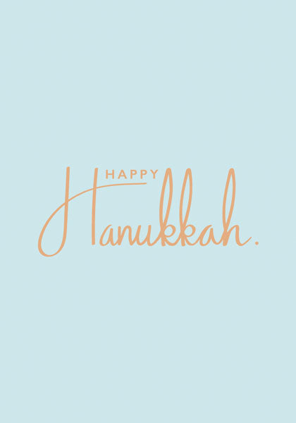 Happy Hanukkah Minimalist Greeting Card