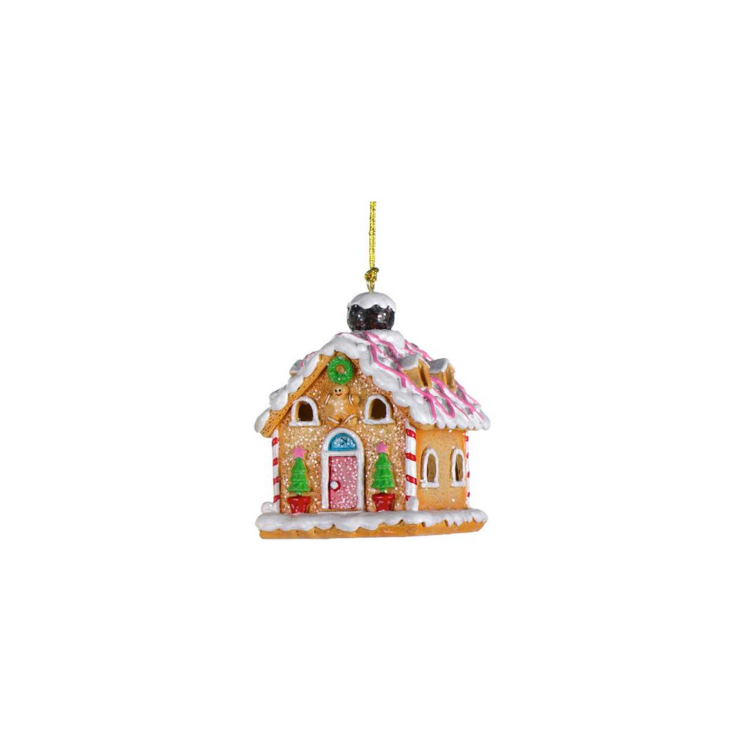 LED Gingerbread House Ornament | Pink Door