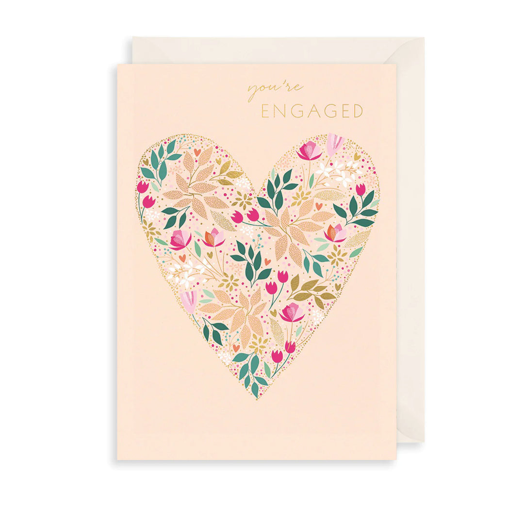 You're Engaged Gold Foil Greeting Card