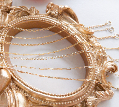 Handcrafted Delicate 18K Gold Plated Chain Necklace