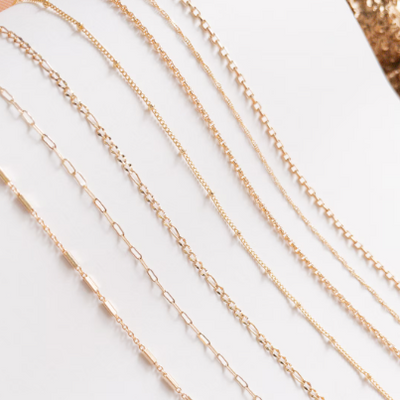 Handcrafted Delicate 18K Gold Plated Chain Necklace