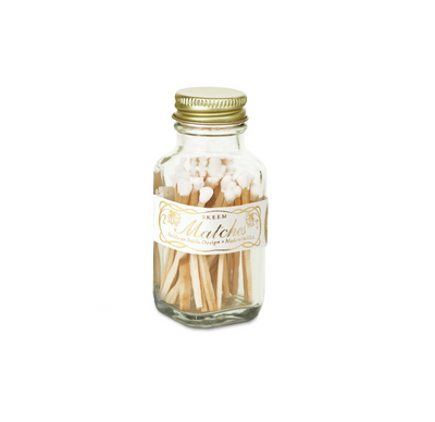 Vintage White Mini Matchsticks Bottle