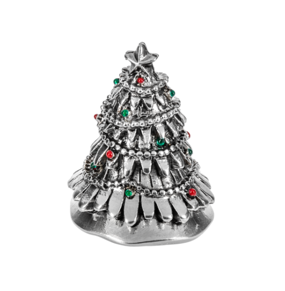 Miniature Silver Christmas Tree Bell