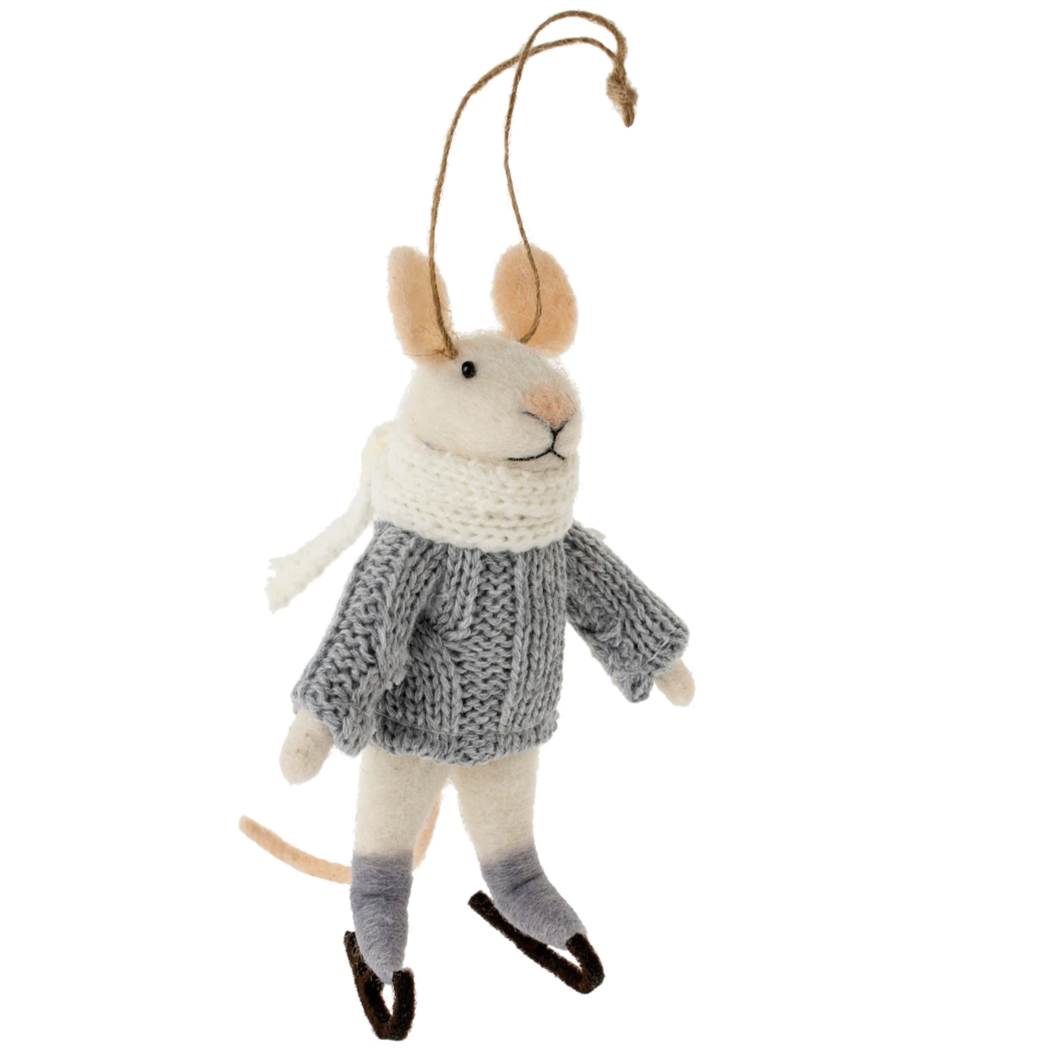 Skating Sloane Mouse Ornament