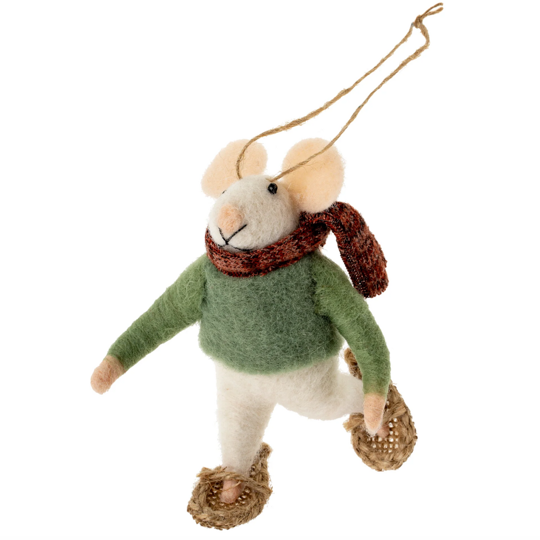 Snowshoe Sam Mouse Ornament