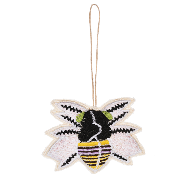 Charming Embroidered Bee & Ladybug Decor