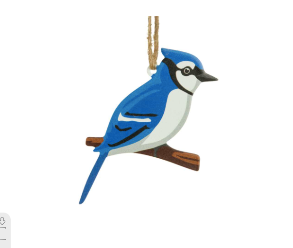 Blue Jay Metal Ornament