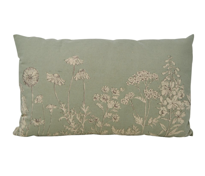 Sage Meadow Flower Cushion