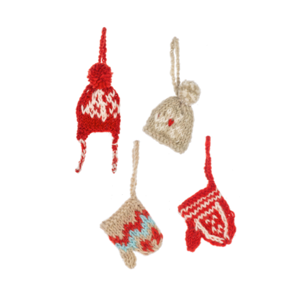 Wool Mitten & Hat Ornaments