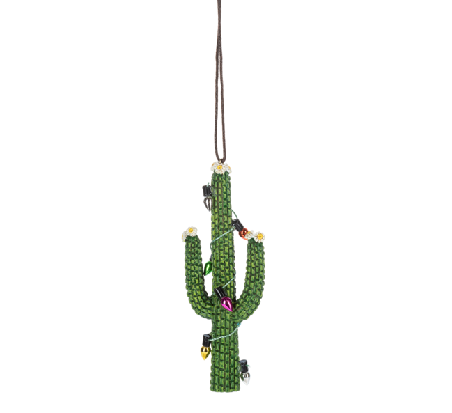 Cactus with String Lights Ornament