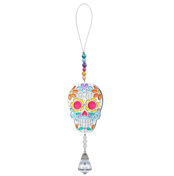 Stained Glass Sugar Skull Suncatcher