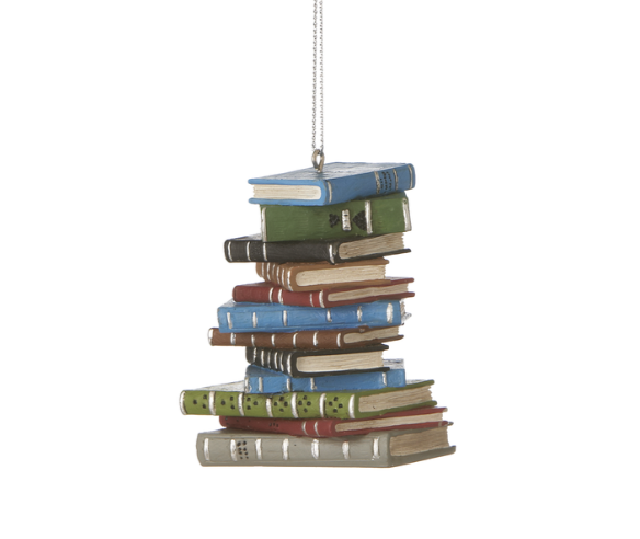 Gold-Spine Book Stack Ornament